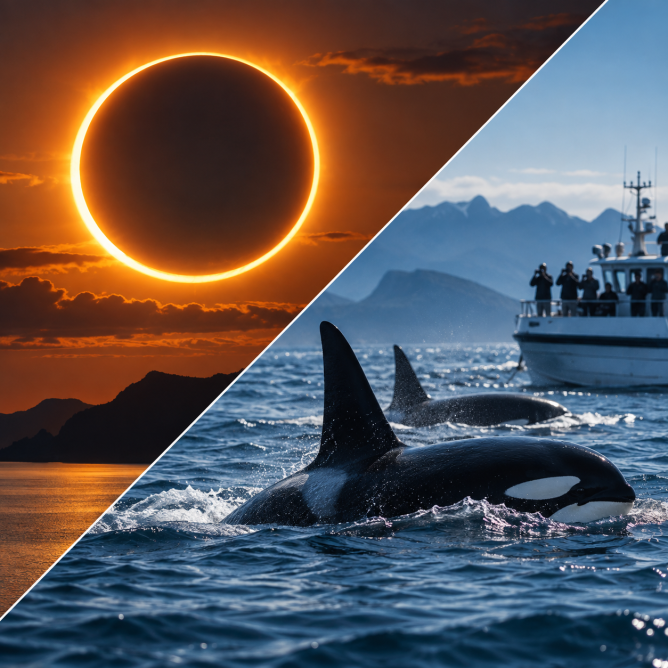 Taller fotográfico de cetáceos + eclipse total 2027